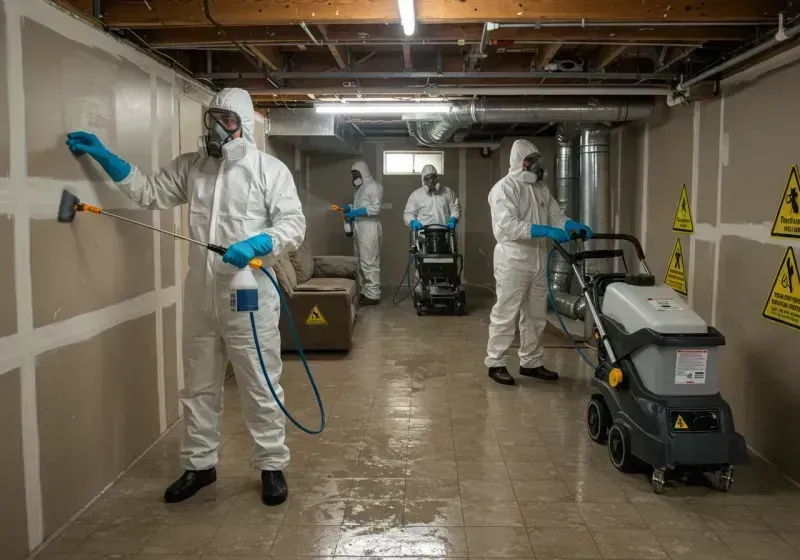 Basement Moisture Removal and Structural Drying process in Glenwood City, WI